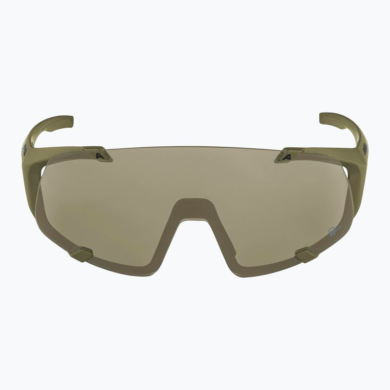 Alpina Hawkeye Q-Lite olive matt/silver mirror sunglasses 2