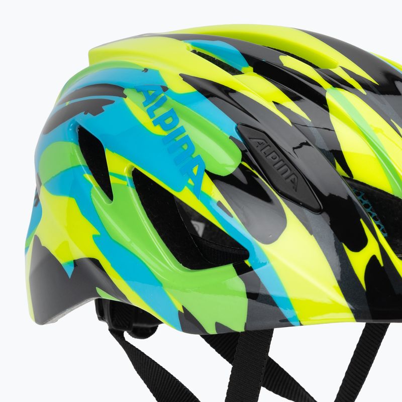 Alpina Pico children's bike helmet neon green/ blue gloss 7