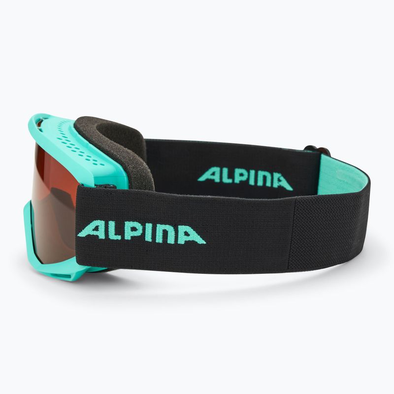 Alpina Piney children's ski goggles aqua matt/ orange 4