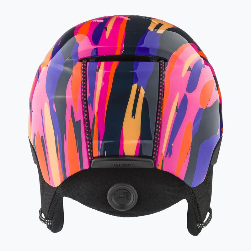 Alpina Pizi pink orange/blue gloss children's ski helmet 8