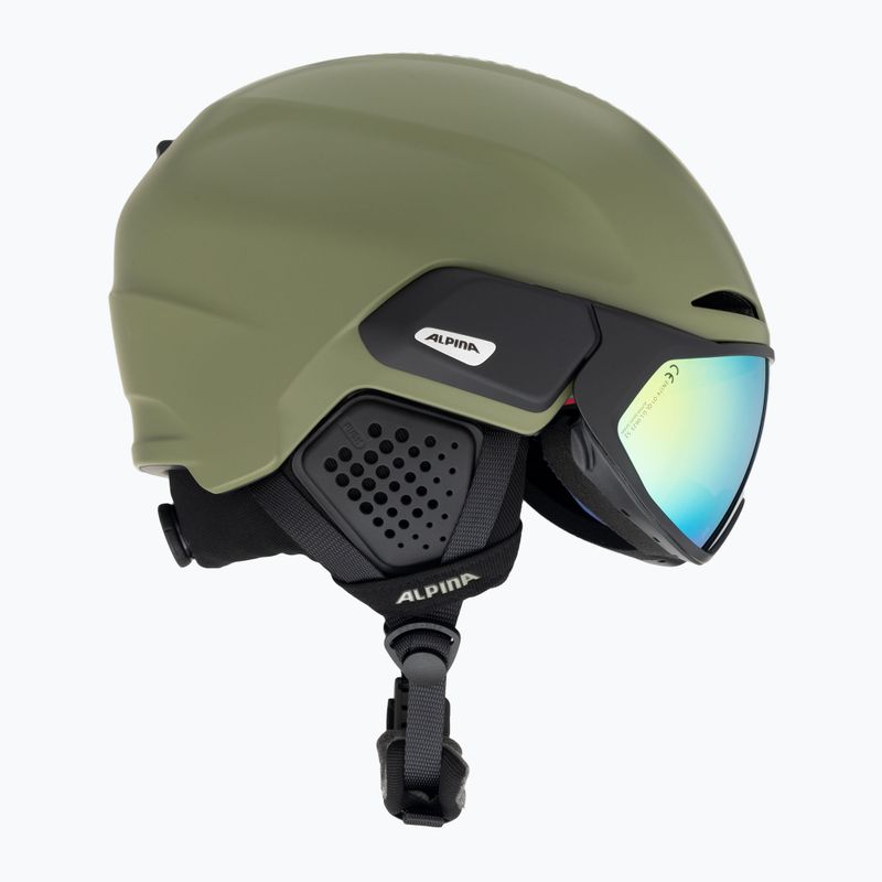 Alpina Alto Q-Lite olive matt ski helmet 4