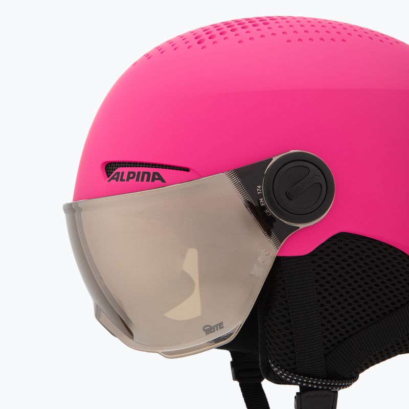 Alpina children's ski helmet Zupo Visor Q-Lite pink matt 8