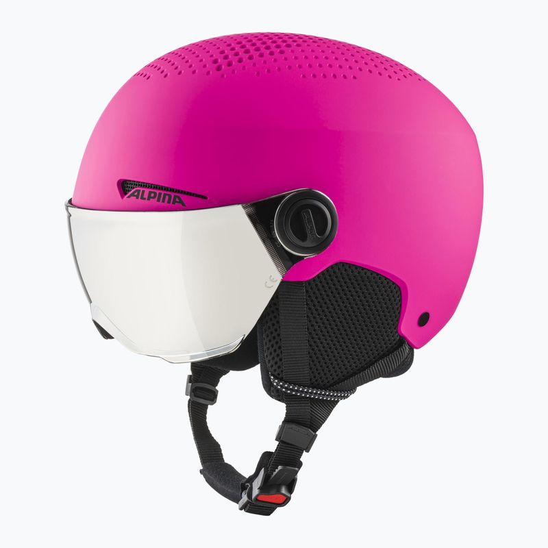 Alpina children's ski helmet Zupo Visor Q-Lite pink matt