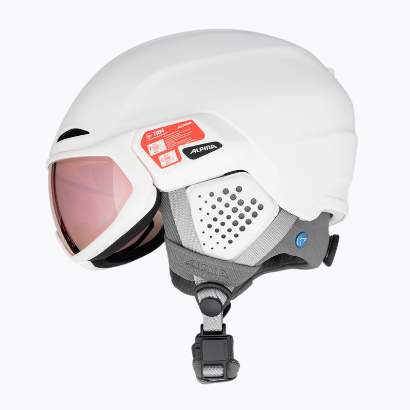 Alpina Oro QV Mips white matt/water pink ski helmet 5