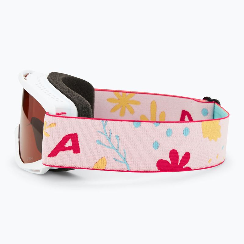 Alpina children's ski goggles Piney white/ flower matt/ orange 4