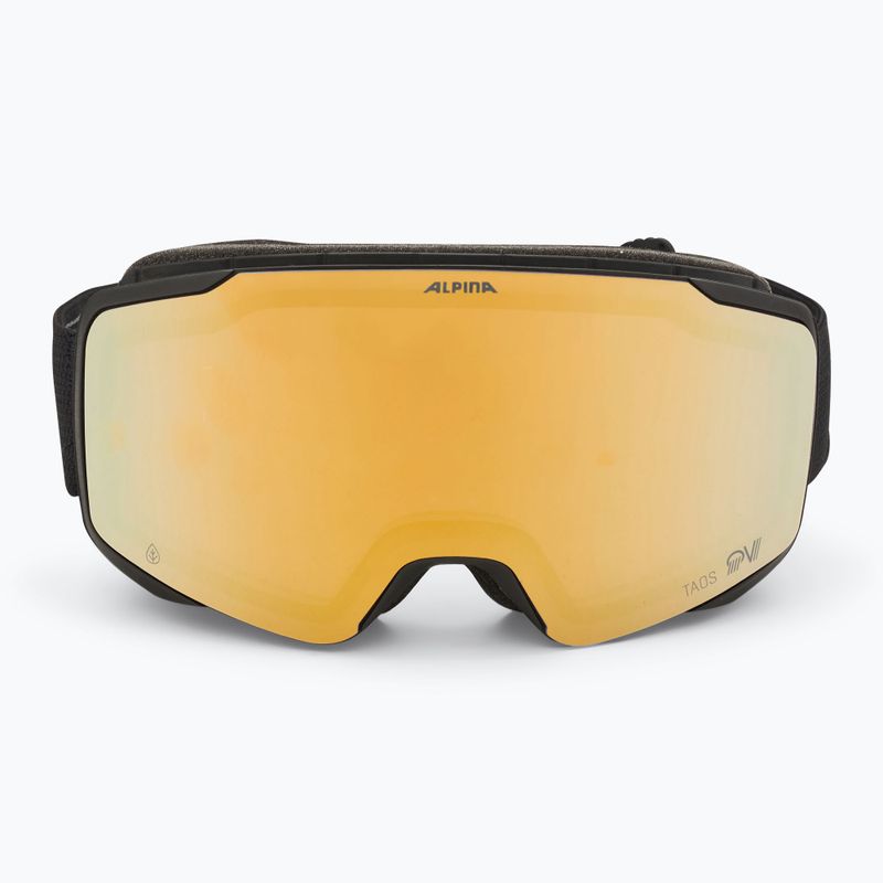 Alpina Taos QV black matt/ gold ski goggles 2