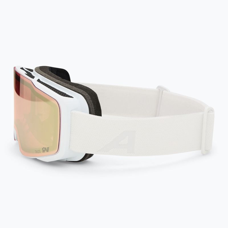 Alpina Taos QV ski goggles white matt/ gold 4