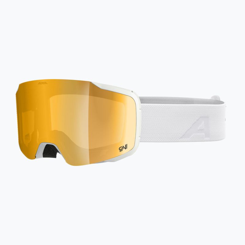 Alpina Taos QV ski goggles white matt/ gold 5