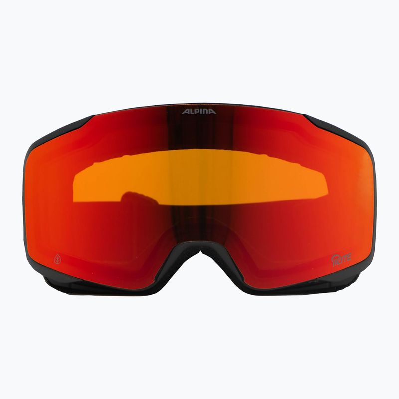 Alpina Taos Q-Lite black matt/red ski goggles 6