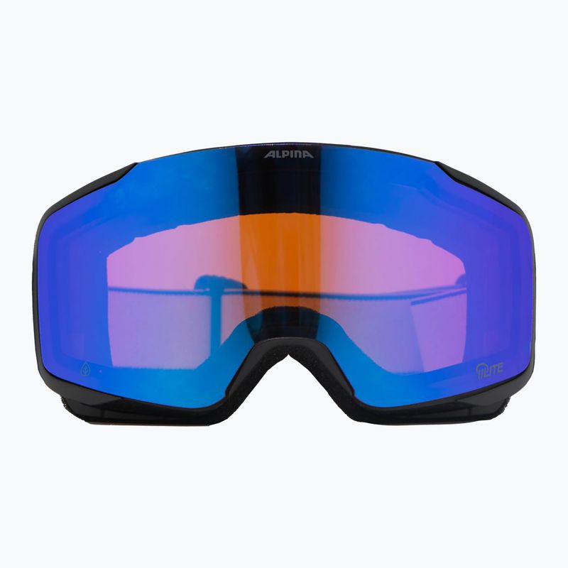 Alpina Taos Q-Lite black/ oil matt/ blue ski goggles 2