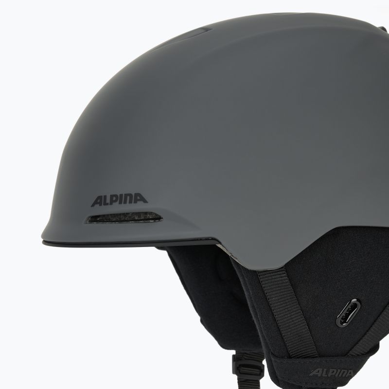 Alpina Brix midnight/ grey matt ski helmet 7