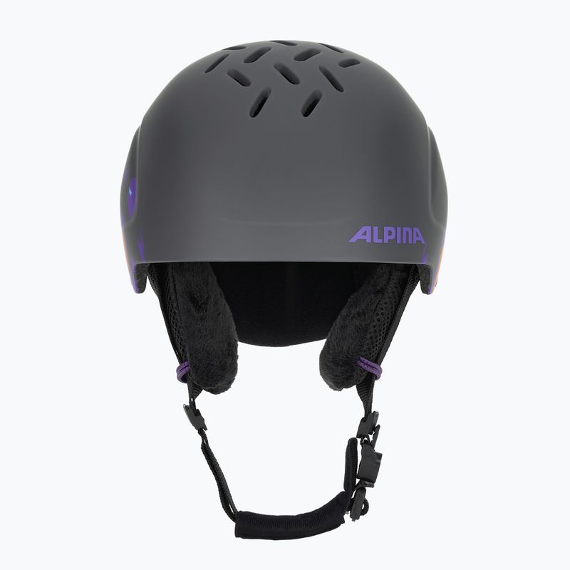Alpina Pizi midnight/ grey leo matt children's ski helmet 2