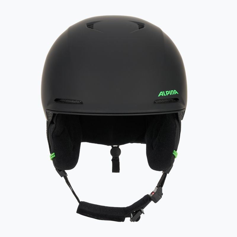 Alpina Brix children's ski helmet black/ neon matt 2