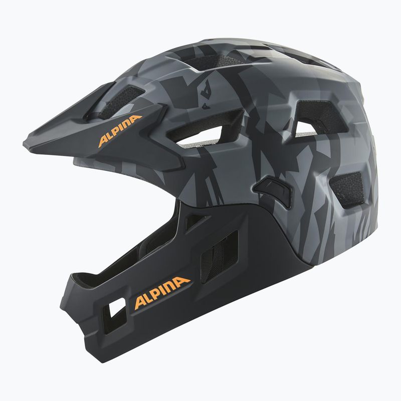 Alpina children's bike helmet Rupi black camo/orange matt 4