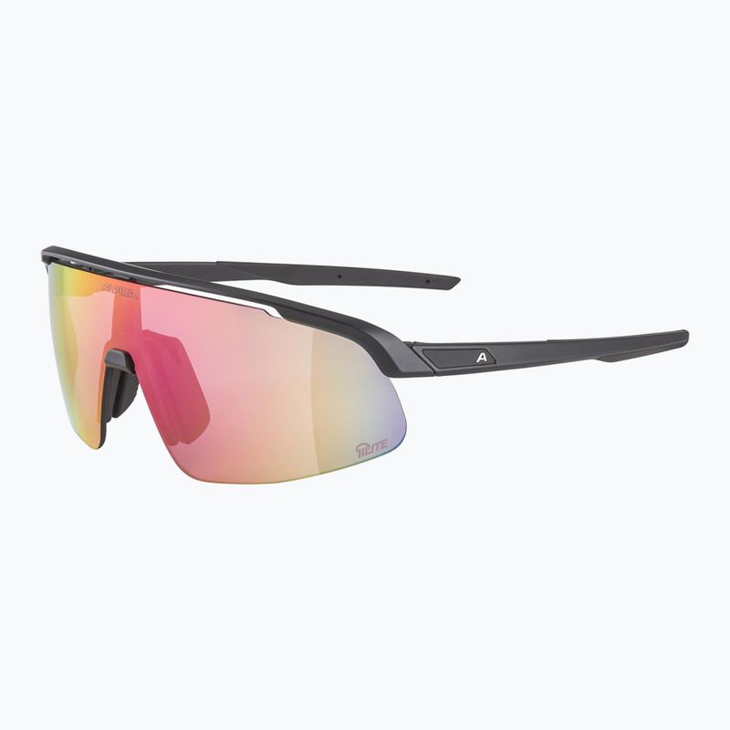 Alpina Turbo Pro S Q-Lite black metallic matt/pink mirror sunglasses 5
