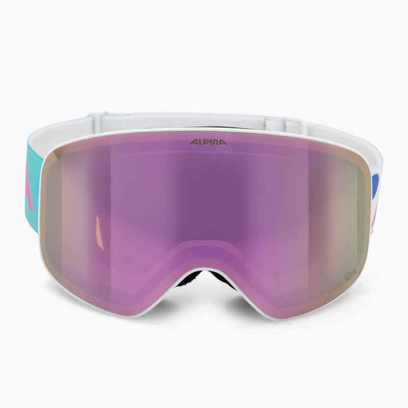 Children's ski goggles Alpina Fernie Q-Lite white/confetti matt 2