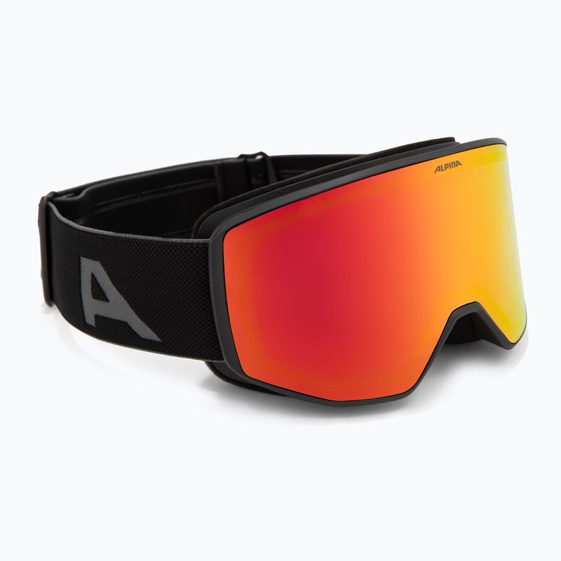 Ski goggles Alpina Venet Q-Lite black matt/red