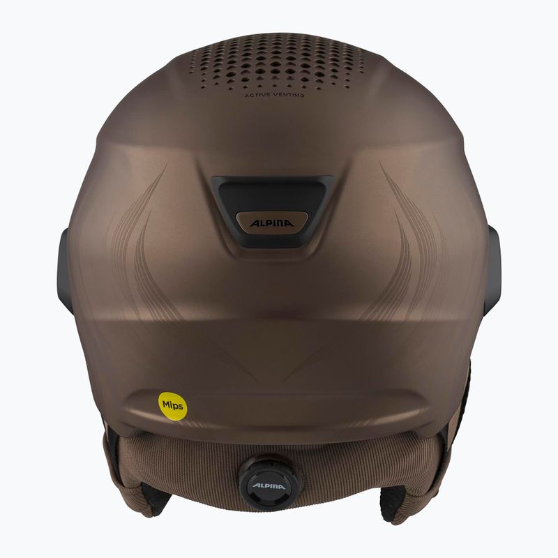Ski helmet Alpina Oro QV Mips sepia metallic 4