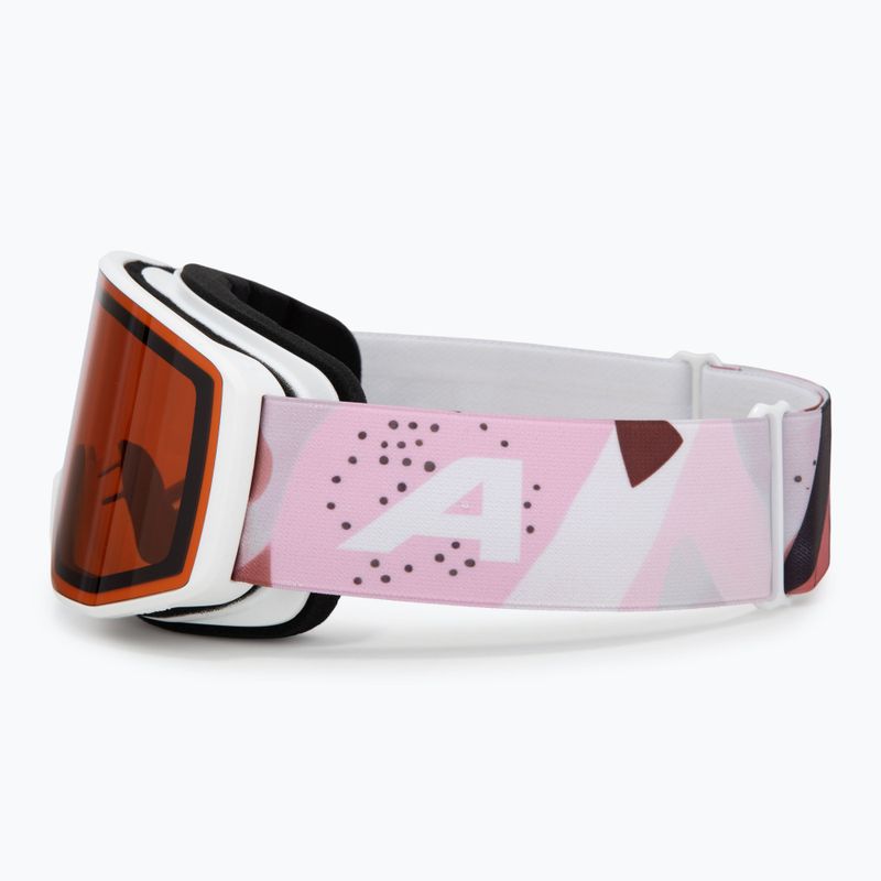 Ski goggles Alpina Venet white/rose matt/orange 4
