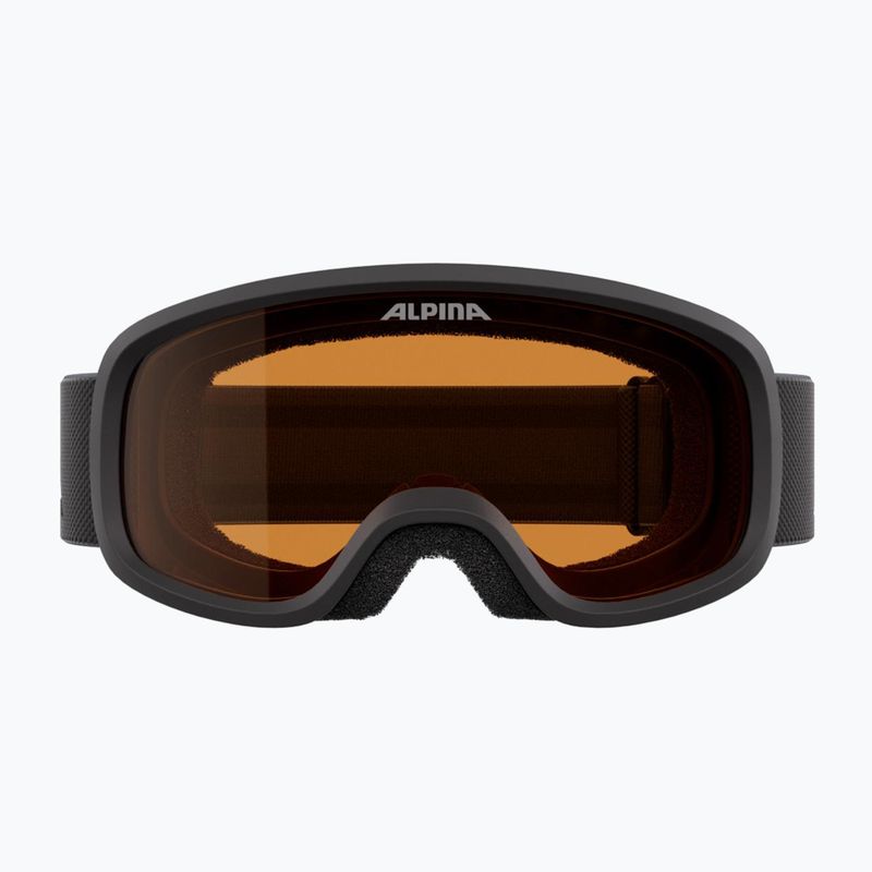 Children's ski goggles Alpina Piney 2.0 black matte/orange 3
