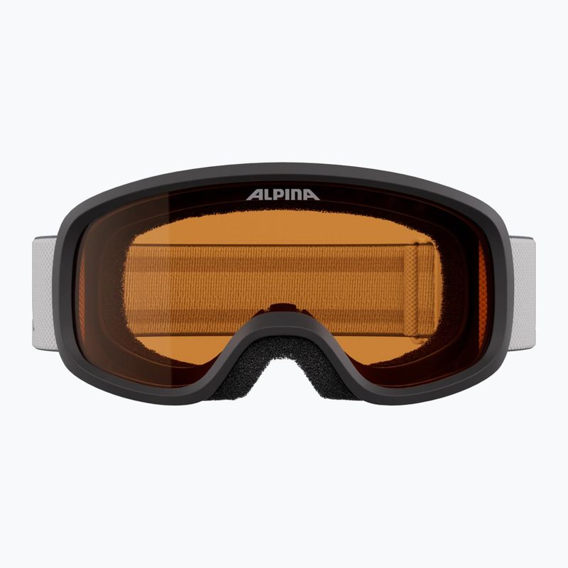 Children's ski goggles Alpina Piney 2.0 white matt/orange 2