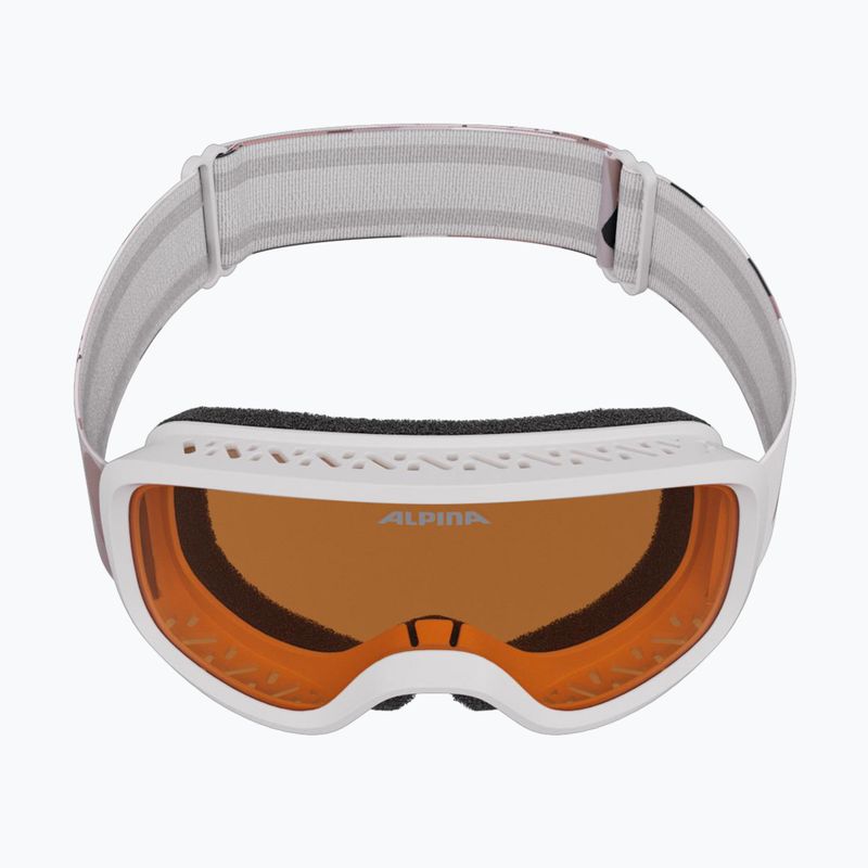 Children's ski goggles Alpina Piney 2.0 white matt/orange 3