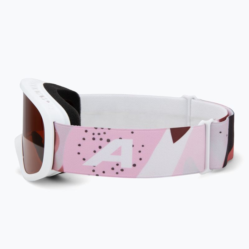 Children's ski goggles Alpina Piney 2.0 white/rose matt/orange 4