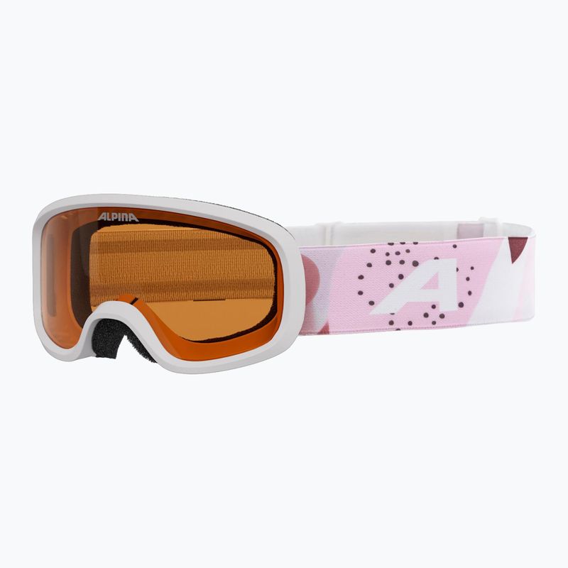 Children's ski goggles Alpina Piney 2.0 white/rose matt/orange