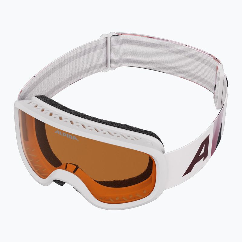 Children's ski goggles Alpina Piney 2.0 white/rose matt/orange 3