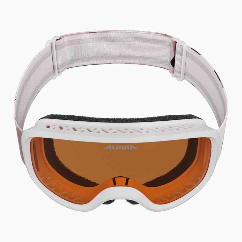 Children's ski goggles Alpina Piney 2.0 white/rose matt/orange 4