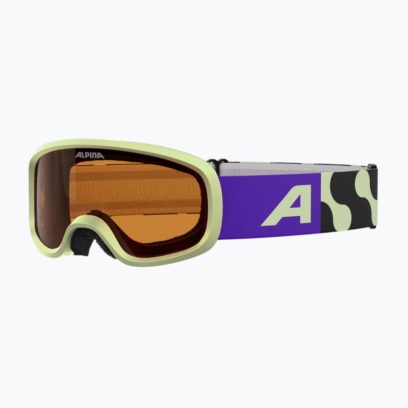 Children's ski goggles Alpina Piney 2.0 sunny/lime matt/orange