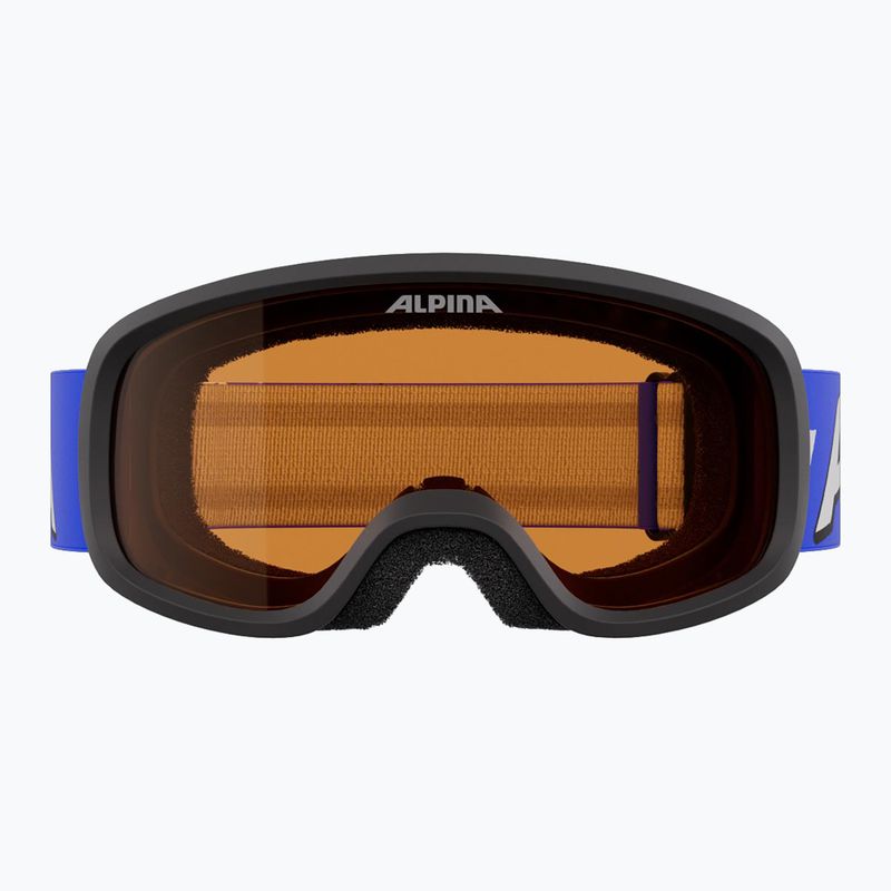 Children's ski goggles Alpina Piney 2.0 blue matt/orange 2