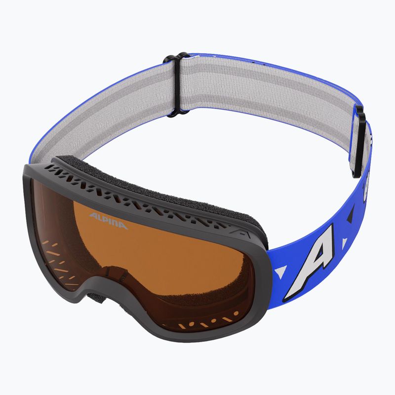 Children's ski goggles Alpina Piney 2.0 blue matt/orange 4