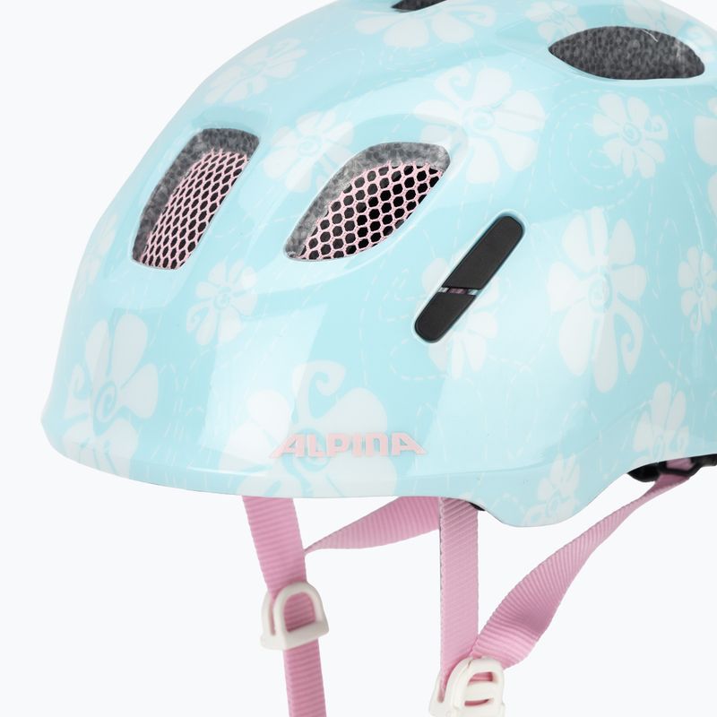 Children's bike helmet Alpina Ximo 2 Jr aqua rose flower gloss 8
