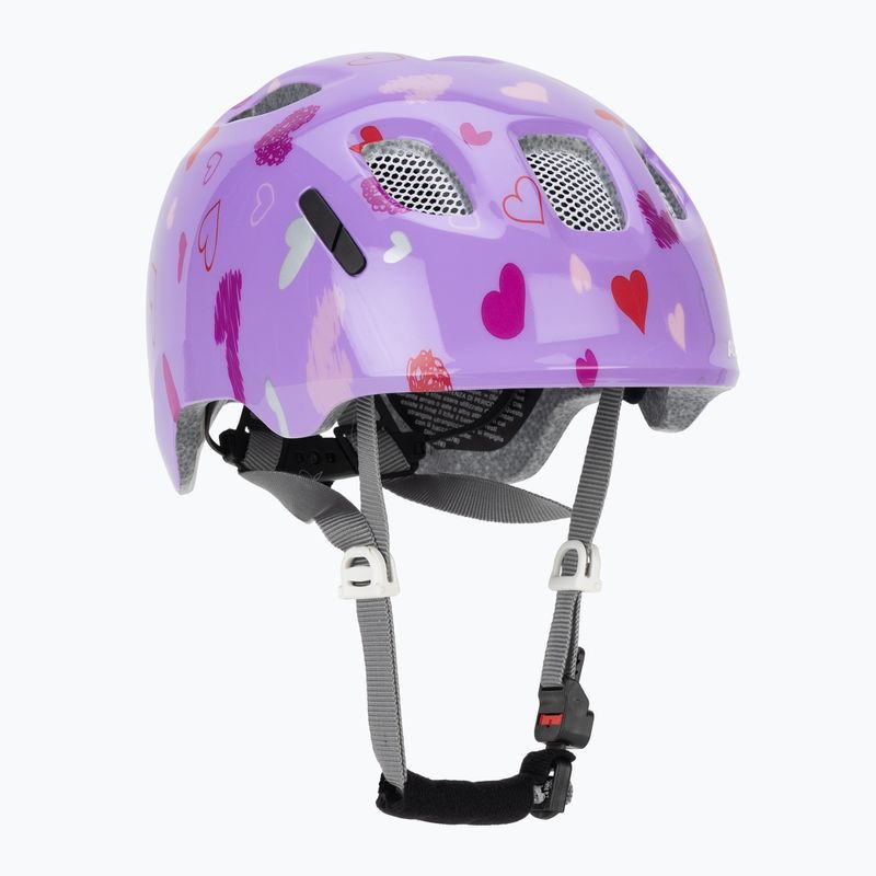 Children's bike helmet Alpina Ximo 2 Jr purple hearts gloss