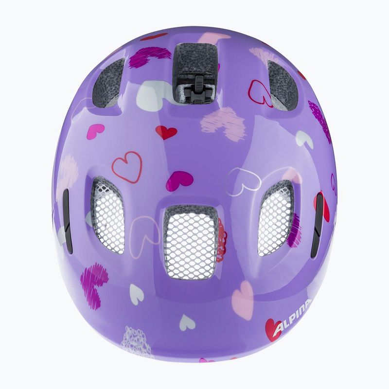 Children's bike helmet Alpina Ximo 2 Jr purple hearts gloss 4