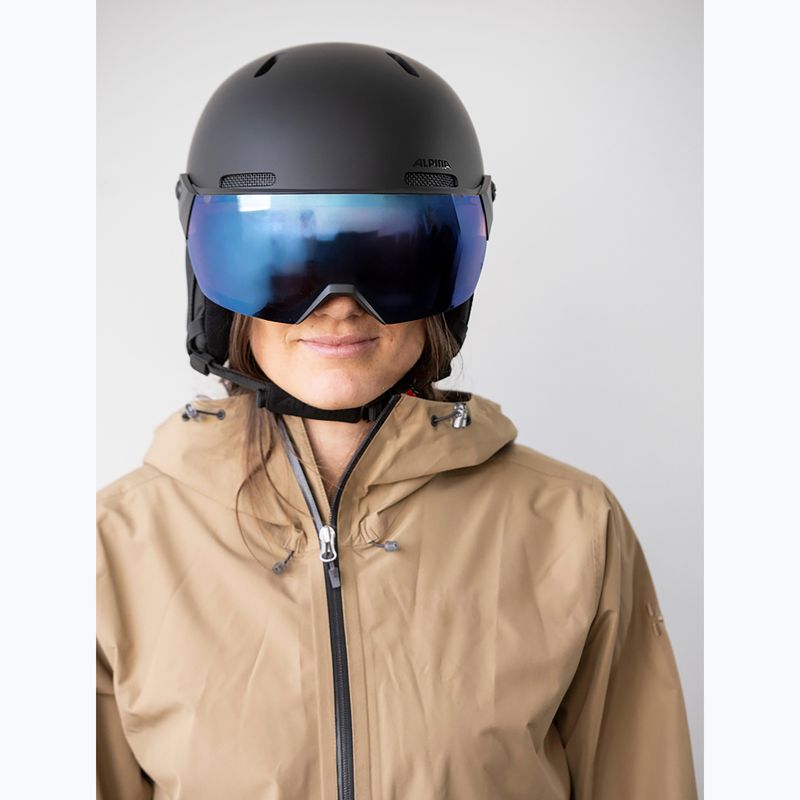Ski helmet Alpina Arber 2 Visor Q-Lite black matte 7
