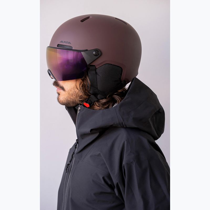 Ski helmet Alpina Arber 2 Visor Q-Lite ox brown matt 6