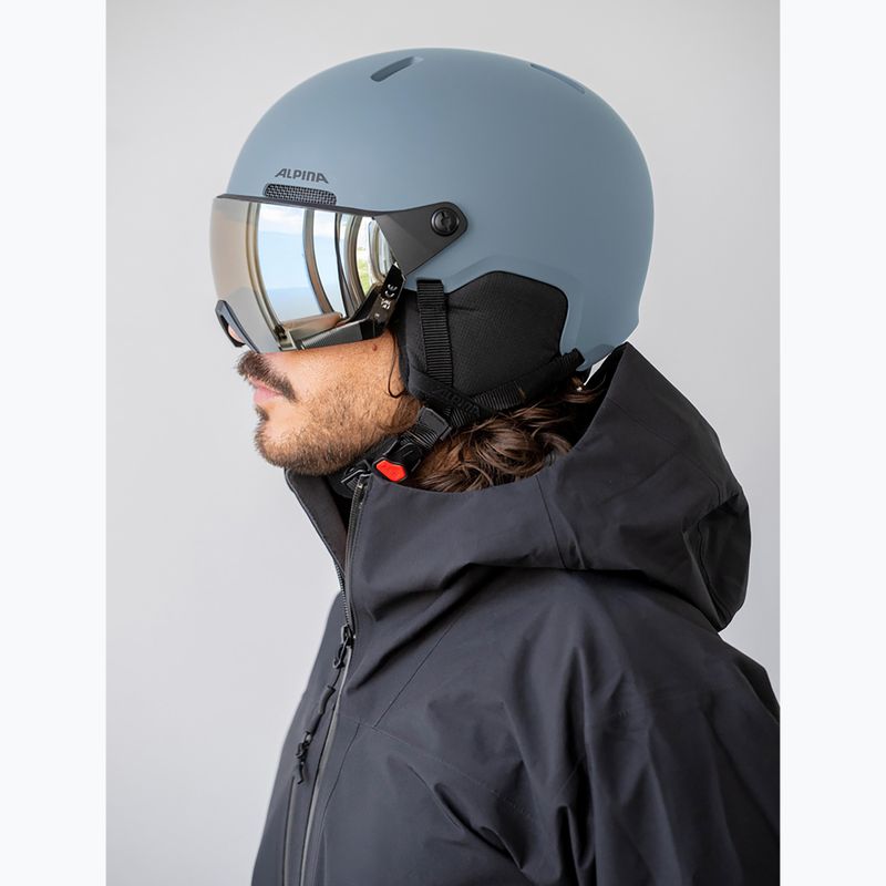 Ski helmet Alpina Arber 2 Visor Q-Lite ice blue matt 4