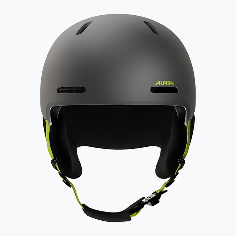 Children's ski helmet Alpina Zupo 2 charcoal neon matt 3