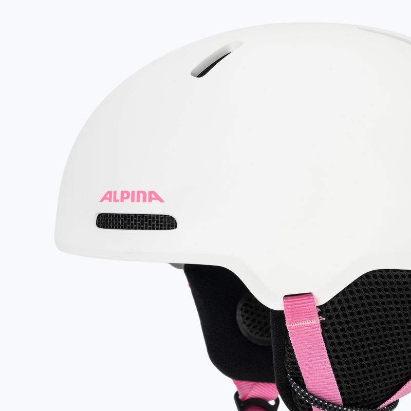 Children's ski helmet Alpina Zupo 2 white pink matt 7