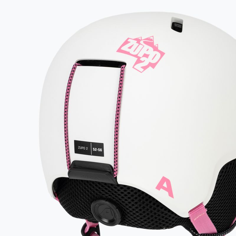 Children's ski helmet Alpina Zupo 2 white pink matt 8
