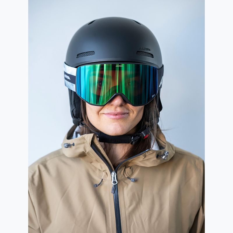 Ski goggles Alpina Venet Q-Lite black/green matt 3