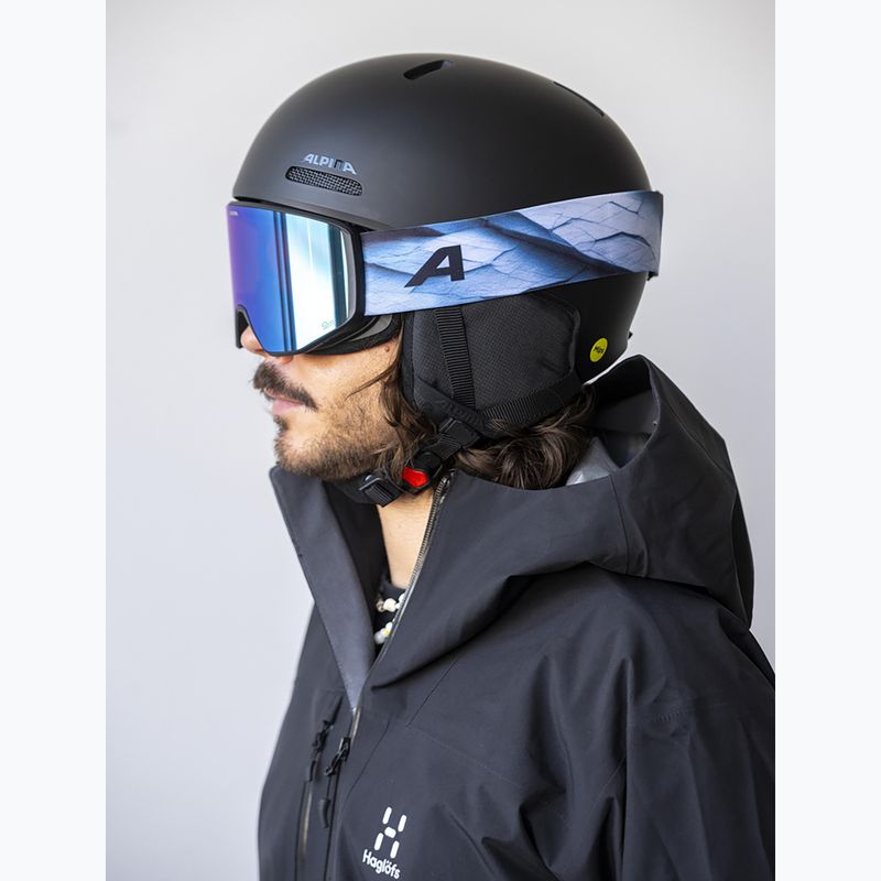 Ski goggles Alpina Venet M Q-Lite  black/blue matt 5