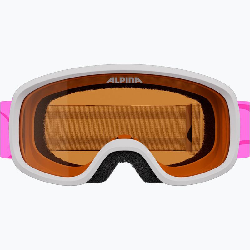 Children's ski goggles Alpina Piney 2.0 white/pink matt 2