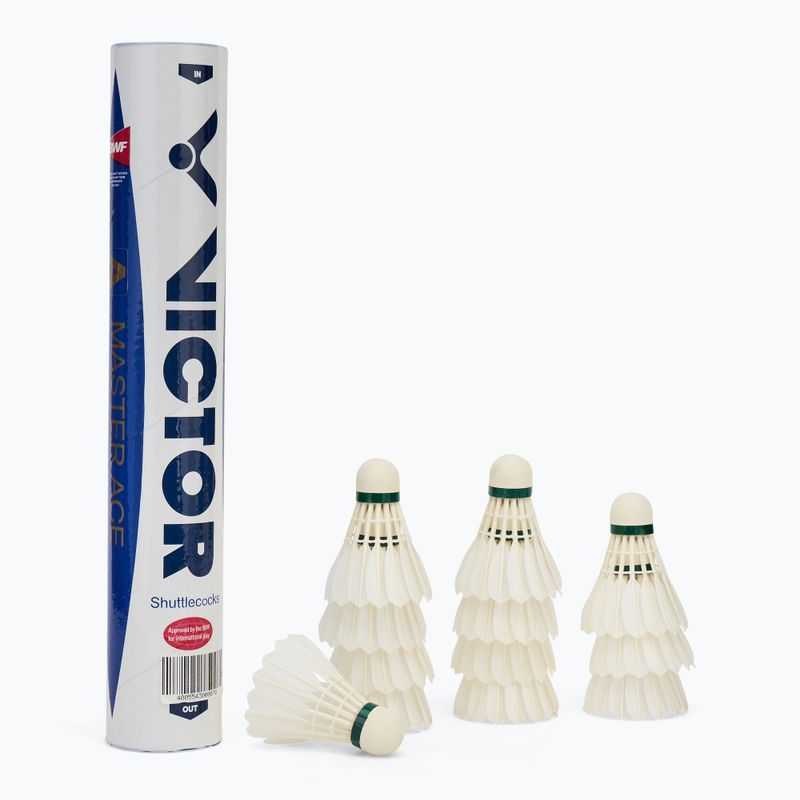 VICTOR Master Ace badminton shuttlecocks 12 pcs white 100005
