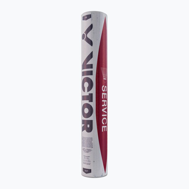 Badminton shuttlecocks VICTOR Service 12 pcs white 100399