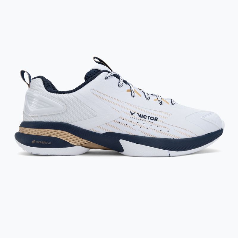 Men's badminton shoes VICTOR A970TD AX bright white/light gold 2