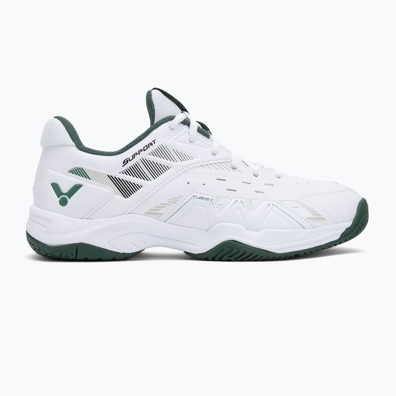 Men's badminton shoes VICTOR P8500CLS AG bright white/hunter green 2