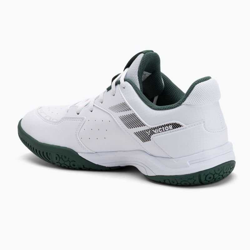 Men's badminton shoes VICTOR P8500CLS AG bright white/hunter green 3